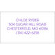 Purple Watercolor Heart Luggage Tags Image 2 of 3